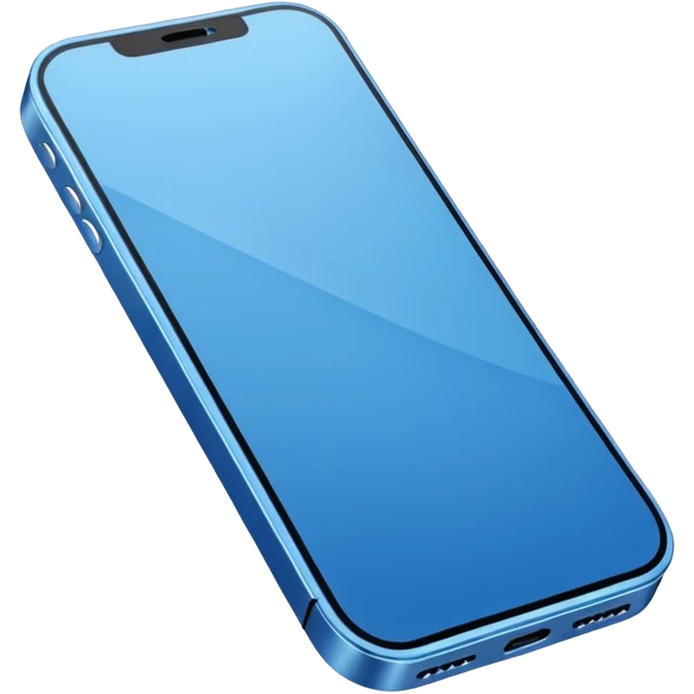 Téléphone iPhone 13 bleu emoji