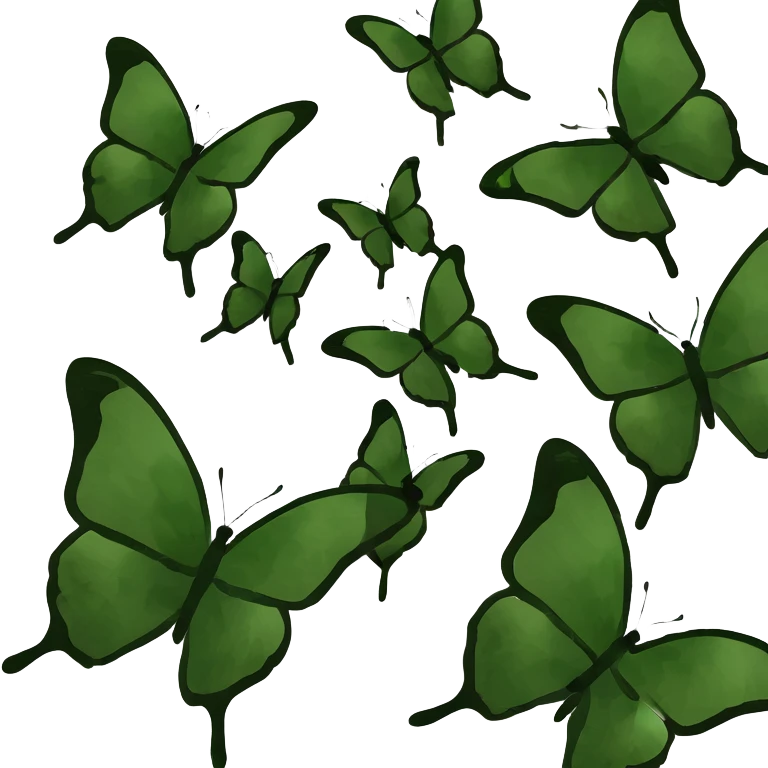 Swarm of butterflies emoji