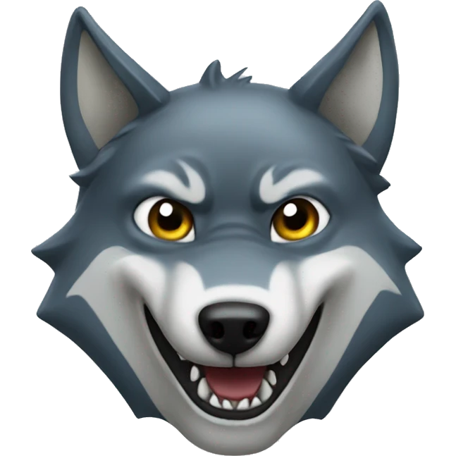wolf that looks like a shark emoji