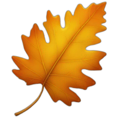 an autumn leaf emoji