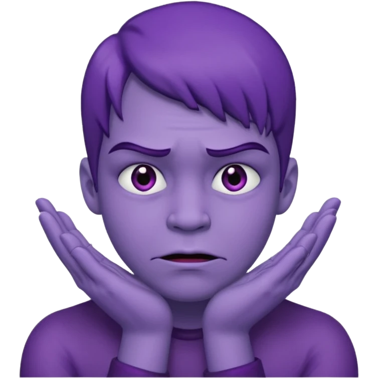 Grimace face, half frown with a side eye and hands clasped together emoji