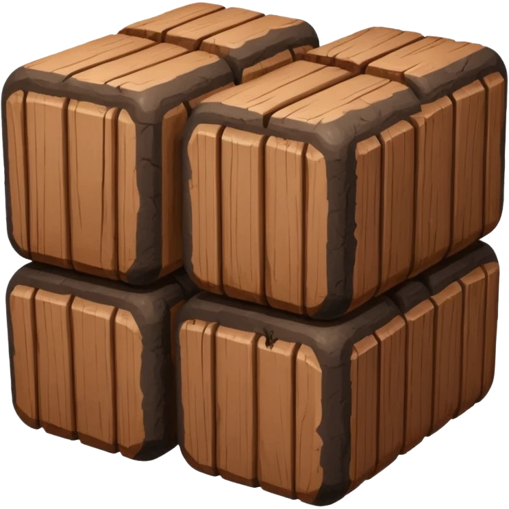 WOODEN briquette emoji