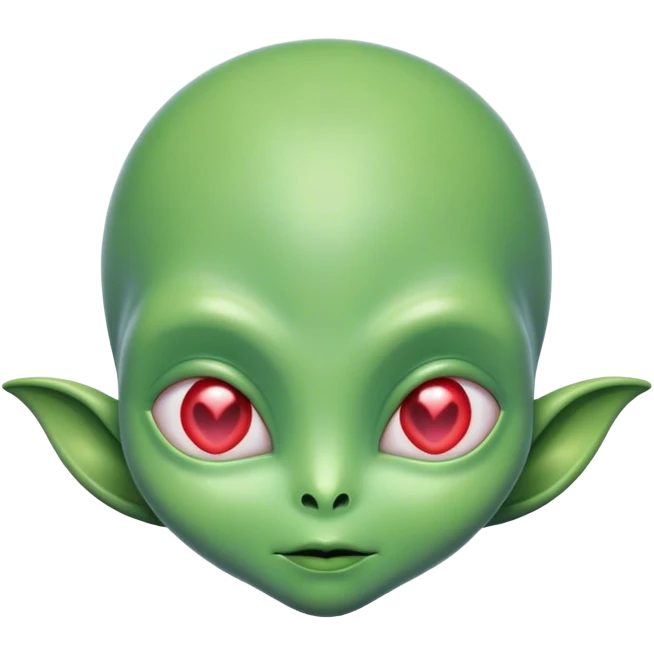 Alien face with heart eyes emoji