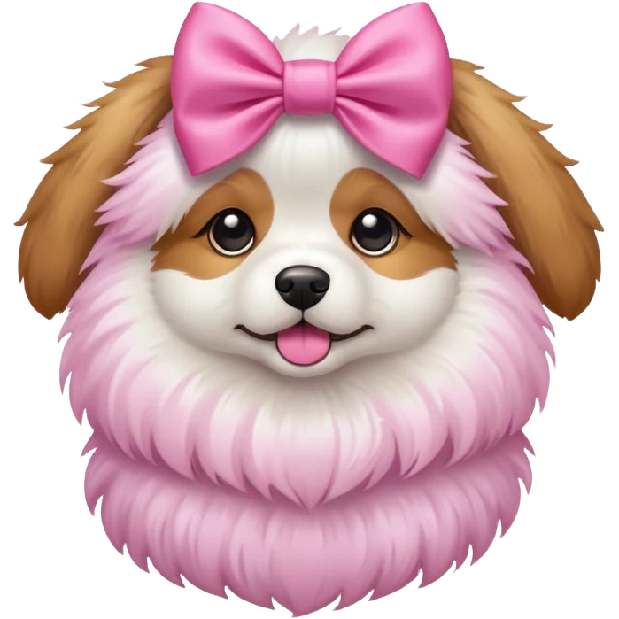 dog with a pink bow emoji