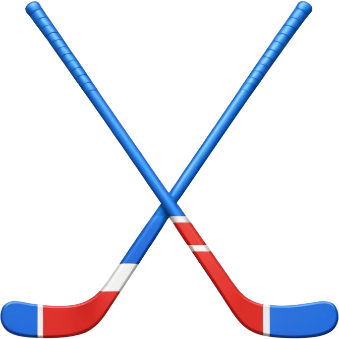 ice hockey stick (#00A3E0) and red (#F9423A) emoji