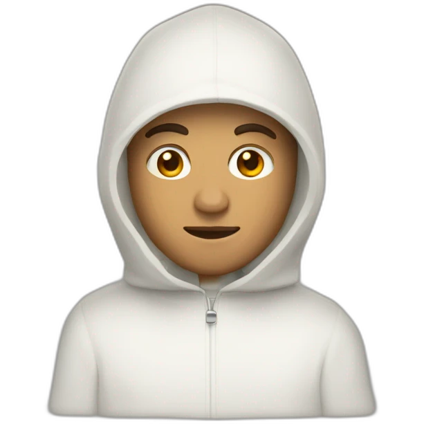 homme capuché brun emoji