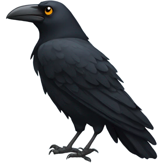Confused crow emoji