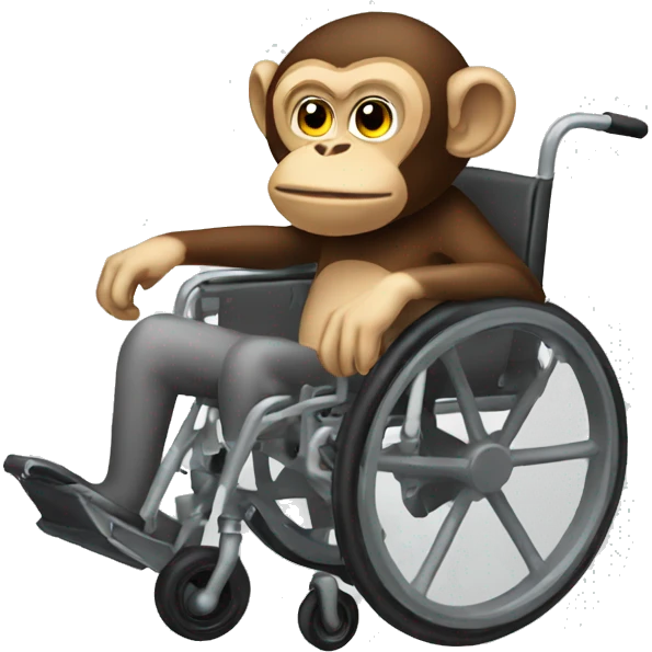 Monkey wheelchair emoji
