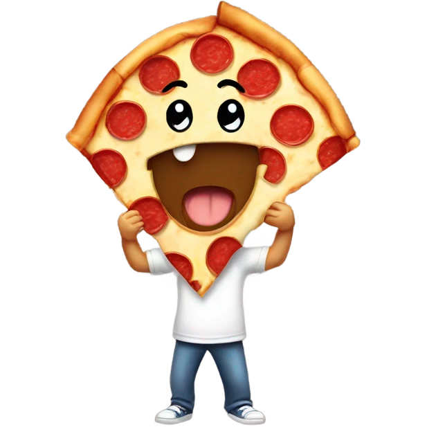 Emoji with pizza emoji