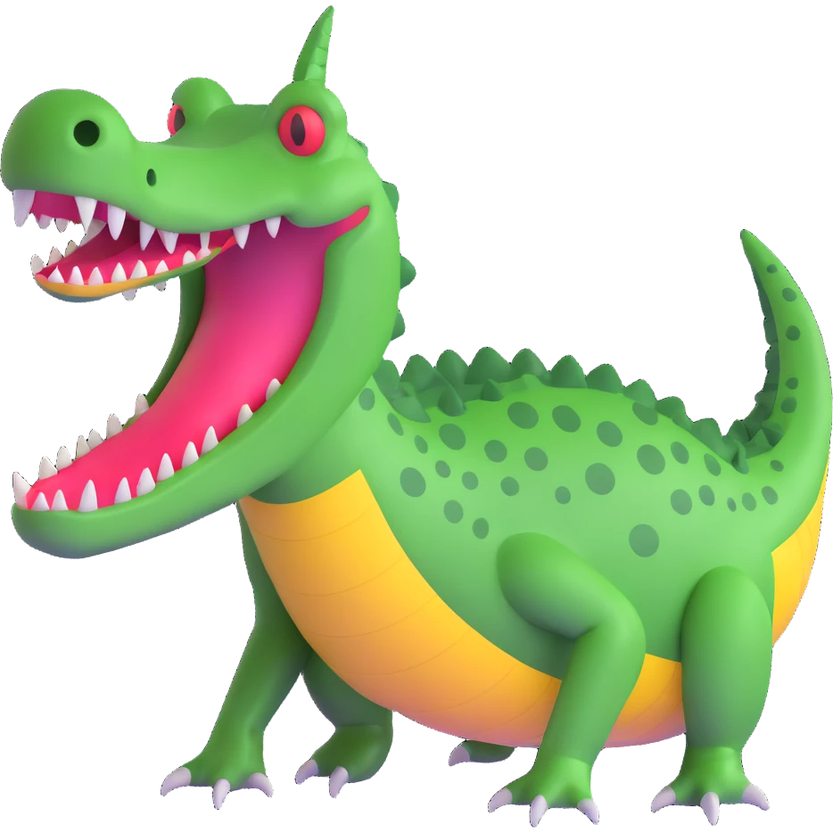 alien crocodile emoji
