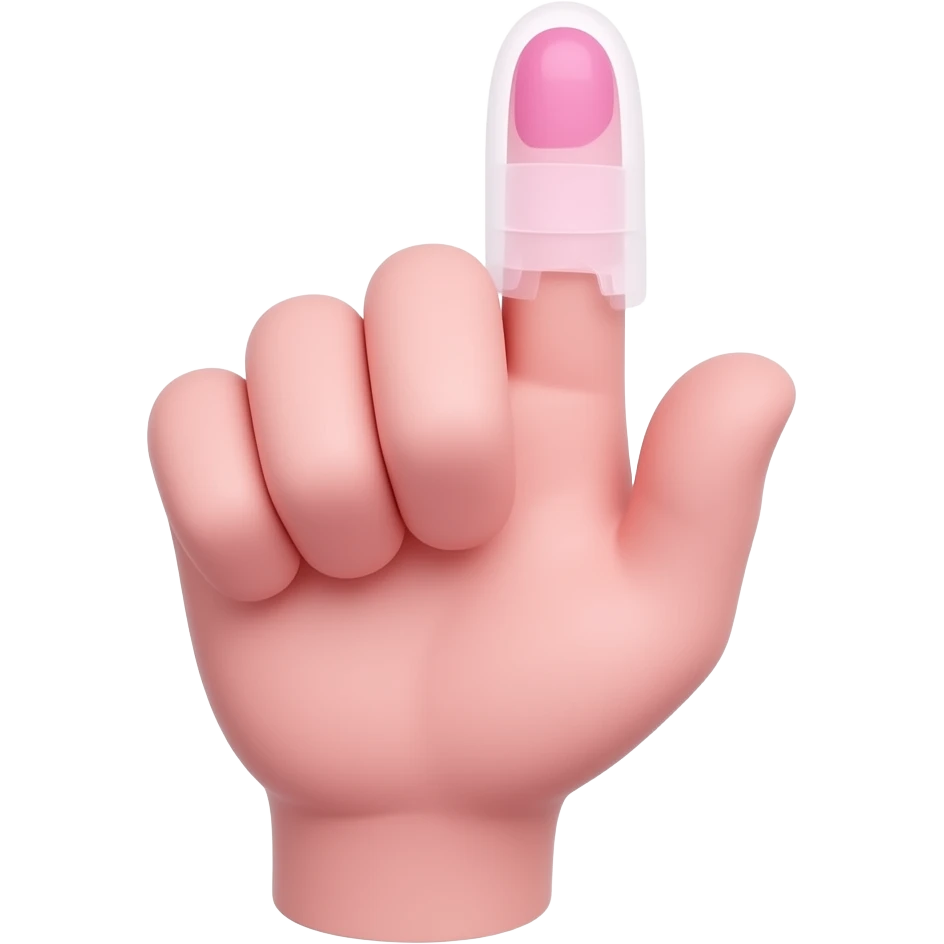 middle finger pink gloves emoji