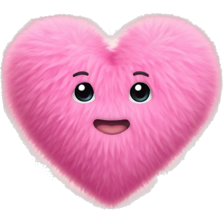 one pink fluffy heart emoji