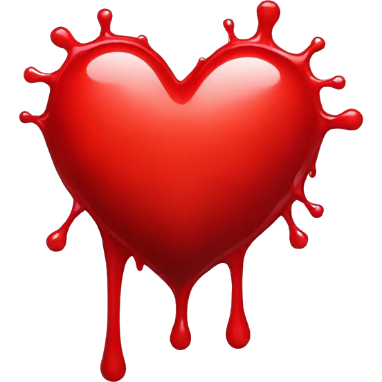 bleeding red heart emoji