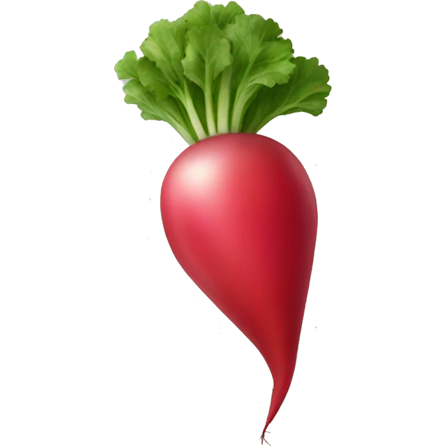 a single piece of radish emoji
