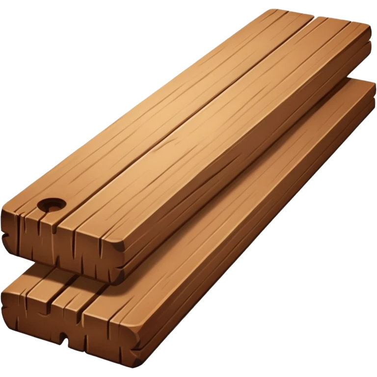 one cartoon like wood plank emoji