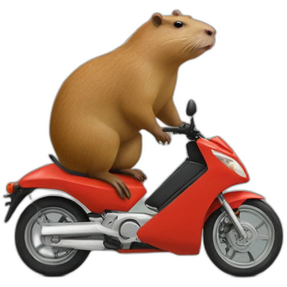 capybara on super motocicle emoji