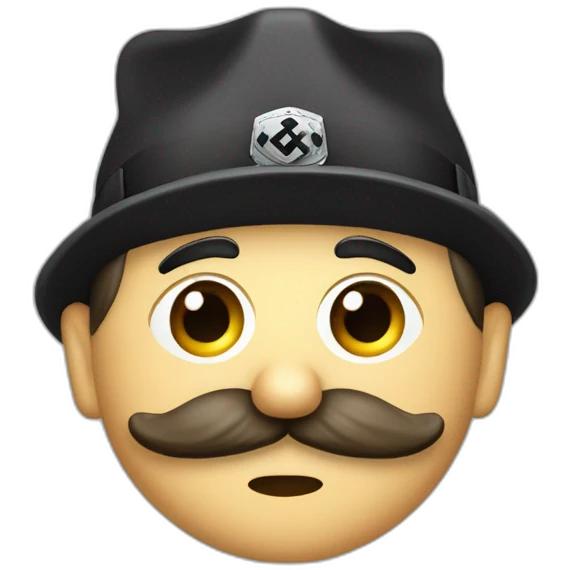 Adolf hitler qui porte un chapeau emoji