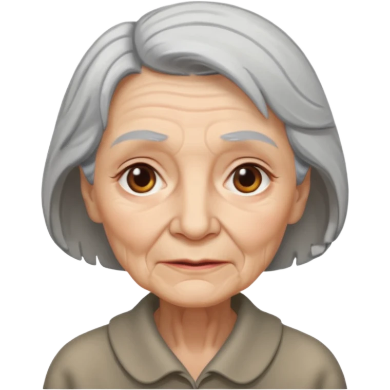 grey hair old woman emoji