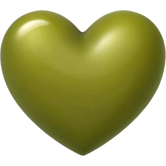green olive heart emoji