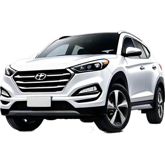 2018 white Hyundai Tucson front view emoji