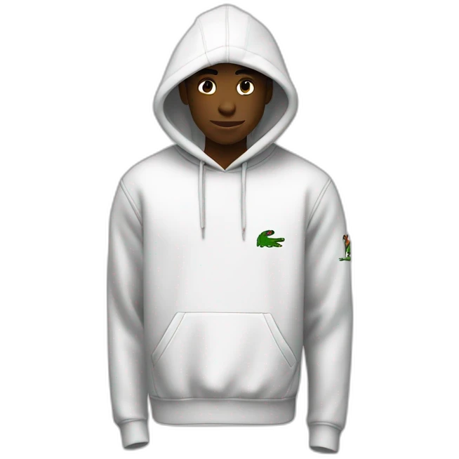 Lacoste tênis black friends with white lacoste hoodie emoji