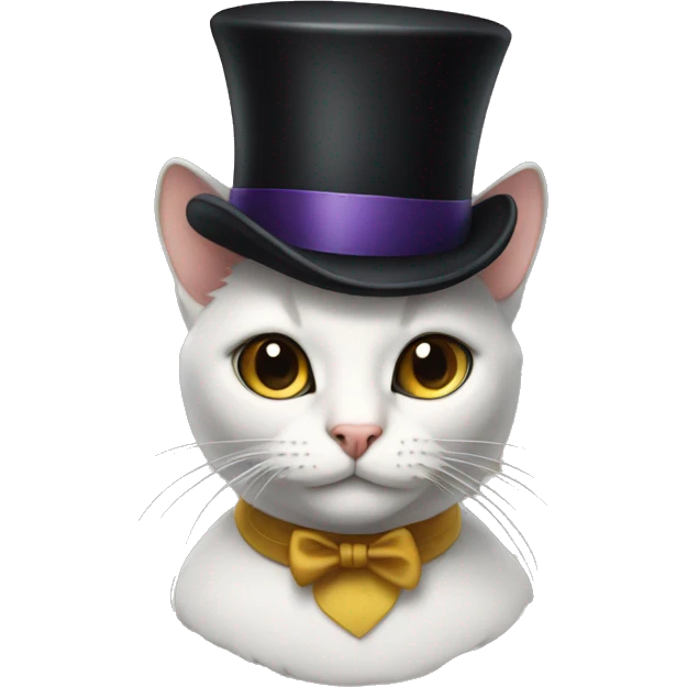 Cat with top hat emoji
