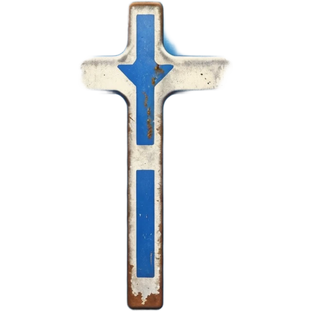 a blue road sign "blessed" emoji