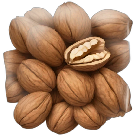 clear ziploc baggie of walnuts emoji