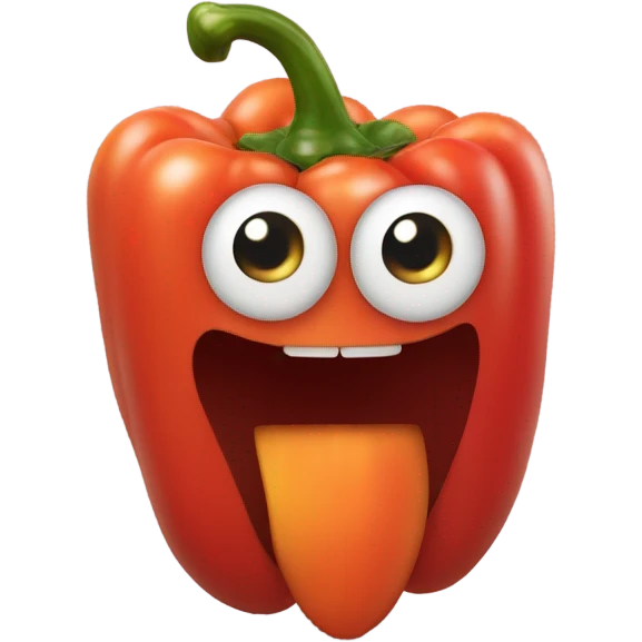 Pepper with face emoji