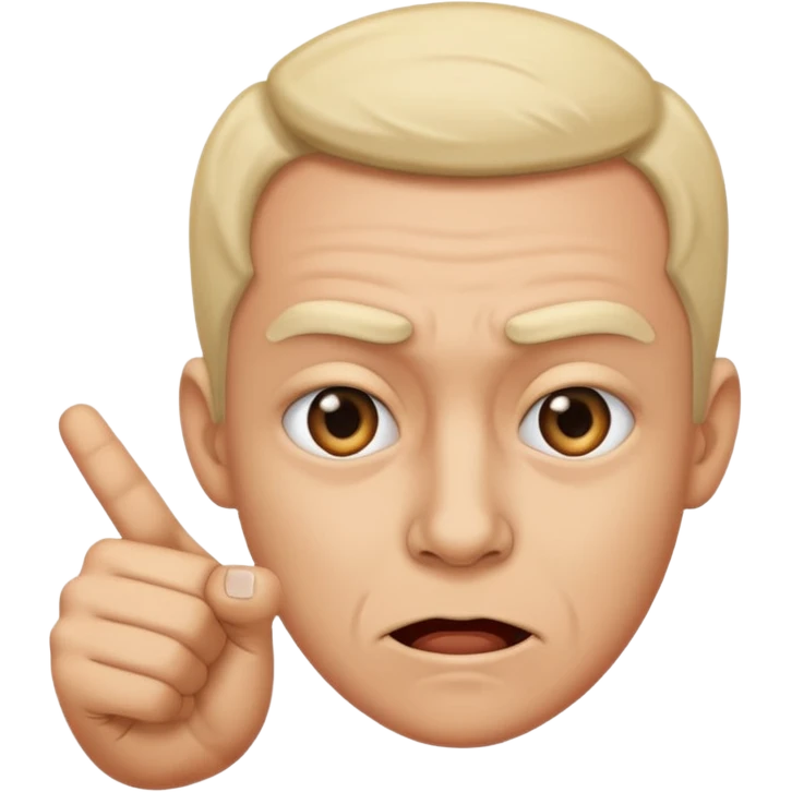 Contempt - feeling that someone or something is worthless while pointing' emoji