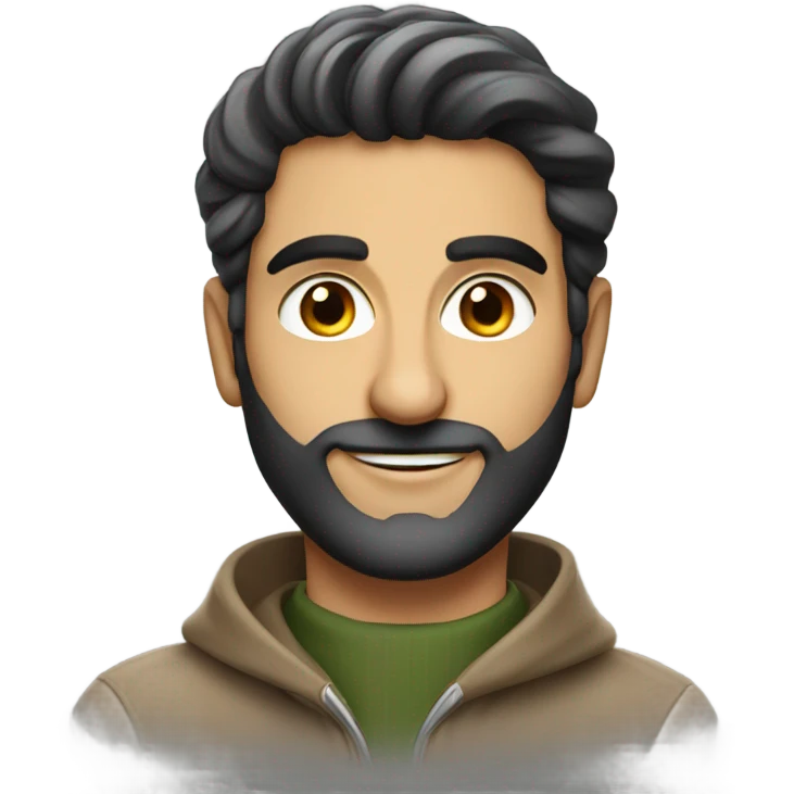 A handsome Iranian man looking proud emoji
