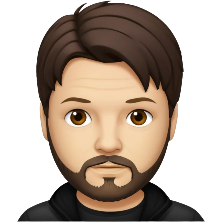 Bam Margera with dark brown hair emoji