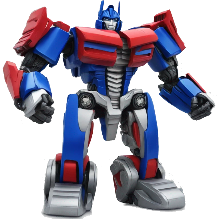 Transformer red and blue silver color  emoji