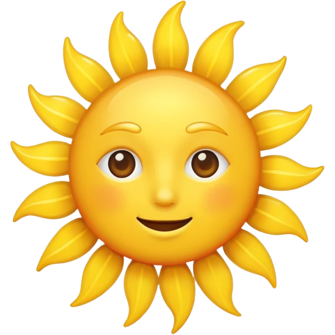 Sun, no face emoji