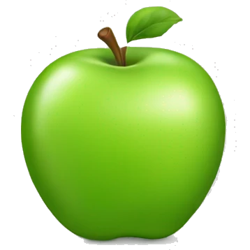 Green apple  emoji