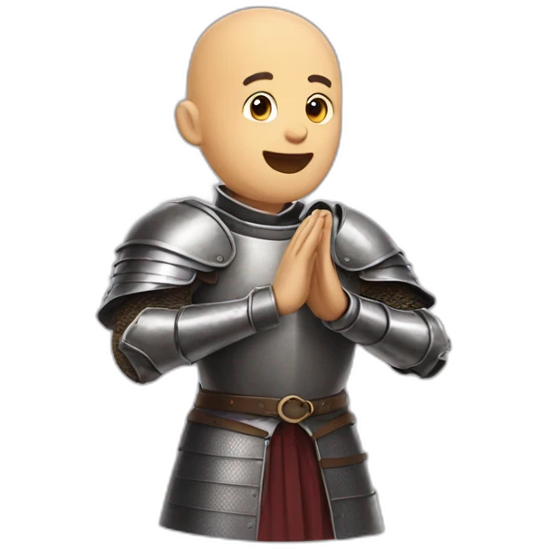 A knight bald clapping emoji