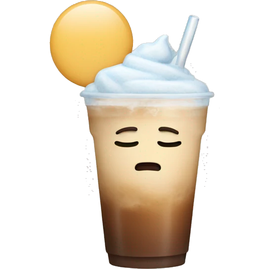 dreaming of iced latte emoji