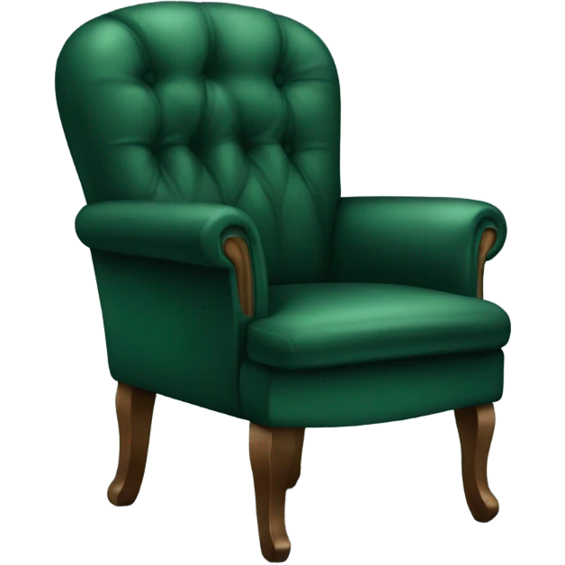 Dark green classic chair emoji