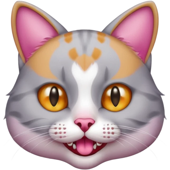 Cat with jawline mewing emoji