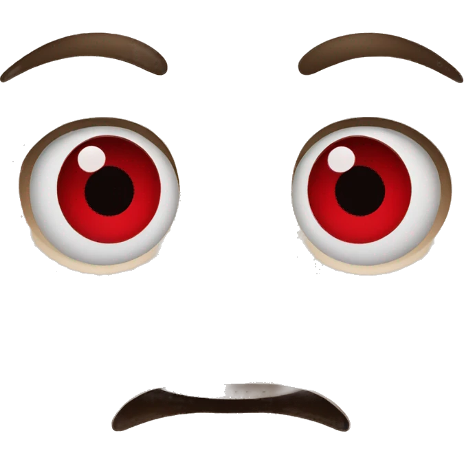 emoji with dark circles and red eyes emoji