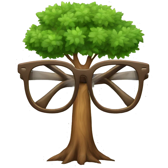 Tree with glasses emoji