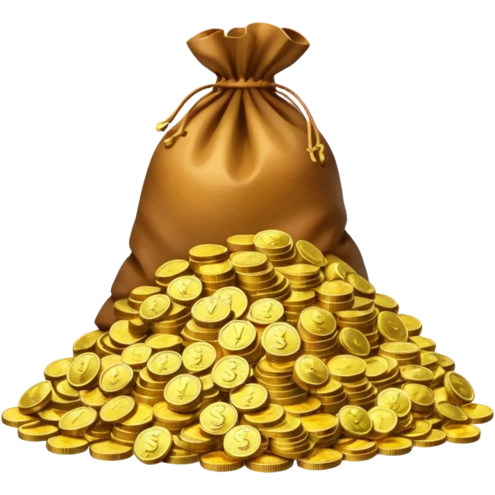 mountain of money with bags of money emoji