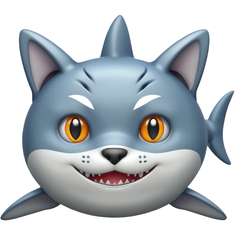 shark body with a cat face emoji