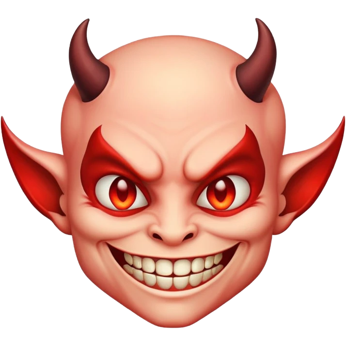 The devil so evil smiling  emoji