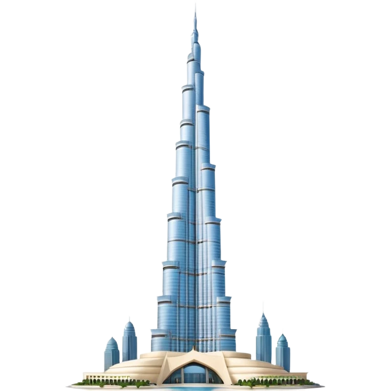 burj khalife white background emoji