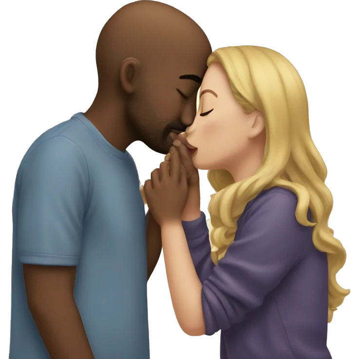 two people kissing emoji