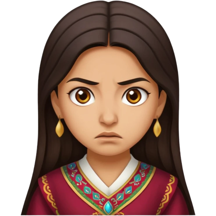 Azerbaijanian girl is angry  emoji