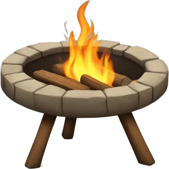 Old husband and wife fire pit emoji