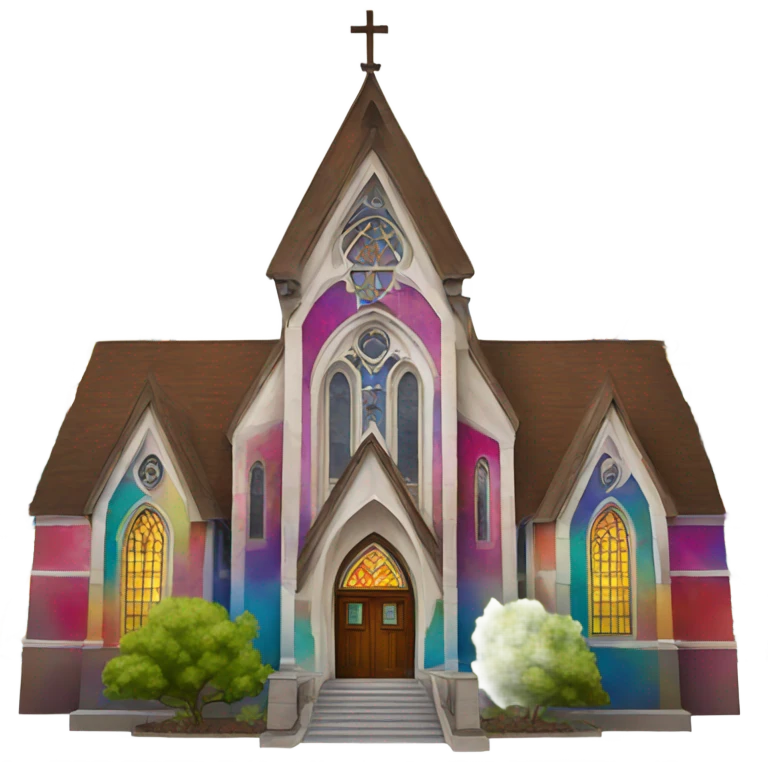 colorful church emoji