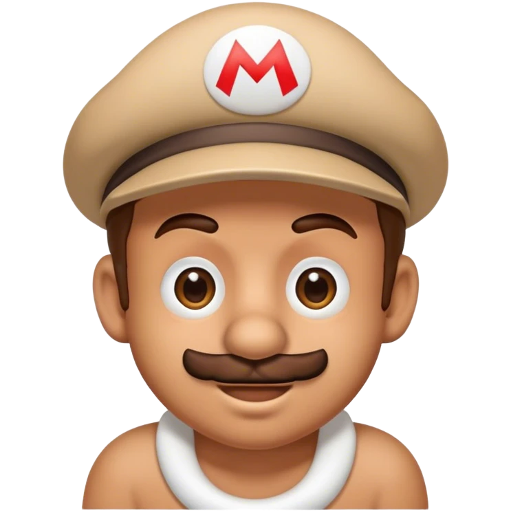 Mario on the toilette face  emoji